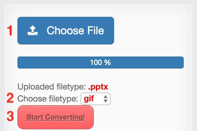 How to convert PPTX files online to GIF